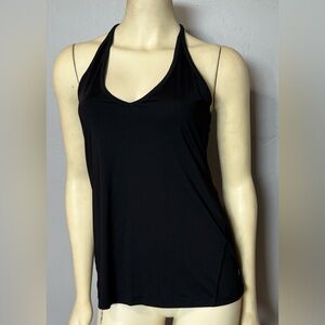 Lululemon Black Racerback Running Tank w/ Sheer Back Panel Sz 6